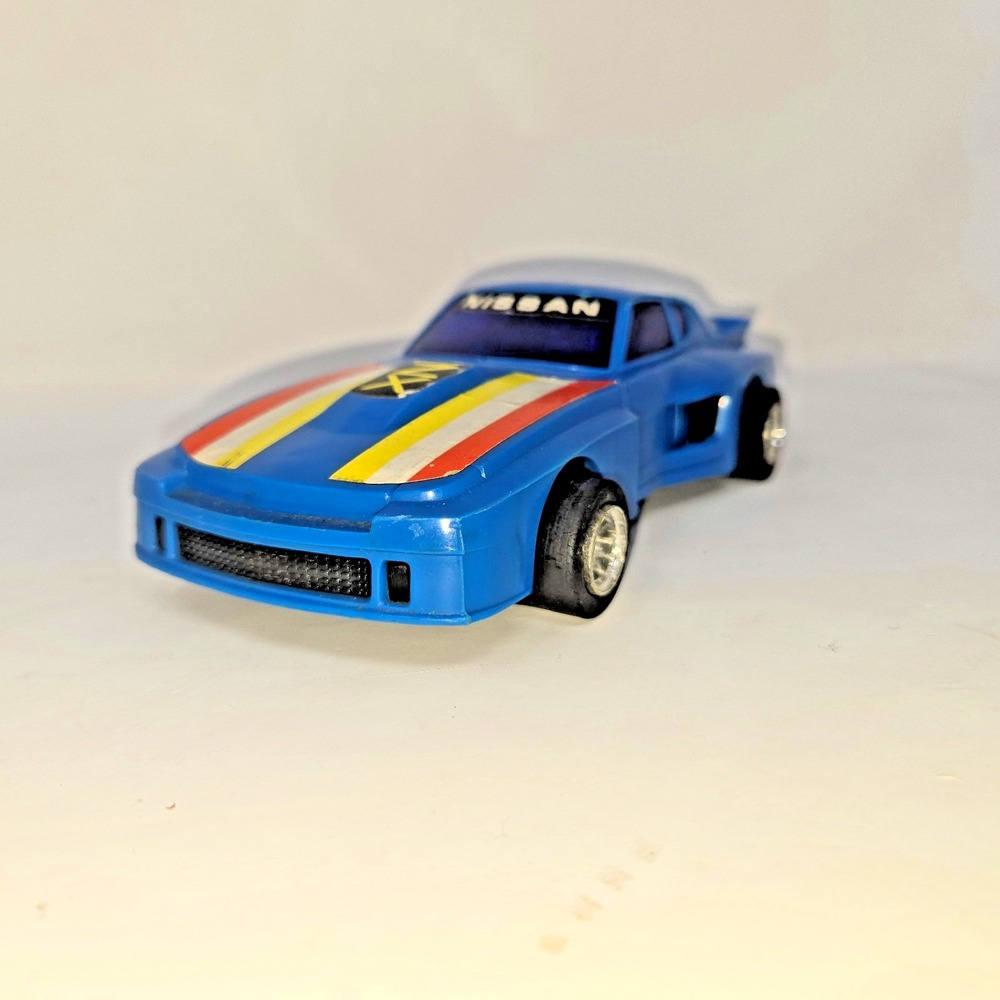 Lanard Toys Pull String Nissan ZX Blue Race Car Pull Cord 1982 Works Vintage - Picture 10 of 16